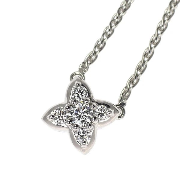 PIKIOTTI K18WG DIAMOND PENDANT NECKLACE: Pikiotti K18WG Diamond Pendant Necklace Brand: None Type/Style: pendant necklace Material: K18WG, Main Stone Natural Color: WG Size: Chain Length: 43.5cm Accessories: None Accessories Notice: When