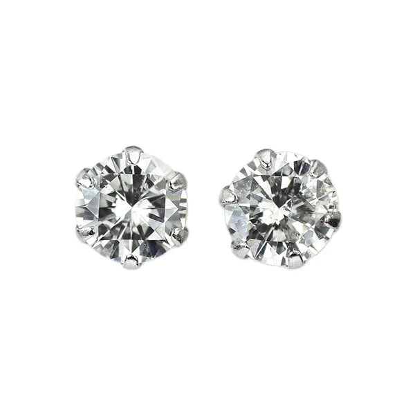 PT900 DIAMOND EARRINGS: Pt900 Diamond Earrings Brand: None Type/Style: piercing Material: Pt900, Main Stone Natural Color: Pt Size: Length/Width/Diameter 4.3 Accessories: None Accessories Notice: When purchasing pre-owned
