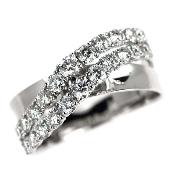 K18WG DIAMOND RING: K18WG diamond ring Brand: None Type/Style: Ring Material: K18WG, Main Stone Natural Color: WG Size: 5.5 - 5.75 US Accessories: None Accessories Notice: When purchasing pre-owned goods, please refer