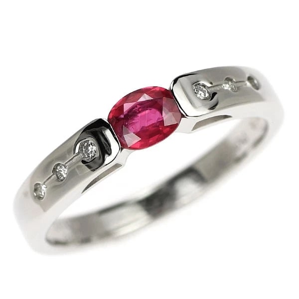 PT900 UNHEATED PIGEON BLOOD RUBY DIAMOND RING: Pt900 Unheated Pigeon Blood Ruby Diamond Ring Brand: None Type/Style: Ring Material: PT900, Main Stone Ruby Color: Pt Size: 5.5 - 5.75 US Accessories: None Accessories Notice: When purchasing