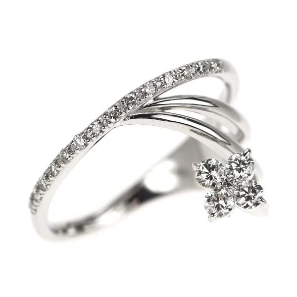 K18WG DIAMOND RING: K18WG diamond ring Brand: None Type/Style: Ring Material: K18WG, Main Stone Natural Color: WG Size: 5.5 - 5.75 US Accessories: None Accessories Notice: When purchasing pre-owned goods, please refer