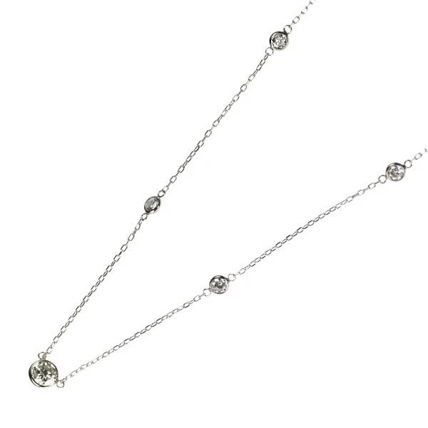PT850 DIAMOND NECKLACE: Pt850 diamond necklace Brand: None Type/Style: necklaces Material: Pt900, Main Stone Natural Color: None Size: Chain Length: 48.5cm Accessories: None Accessories Notice: When purchasing pre-owned
