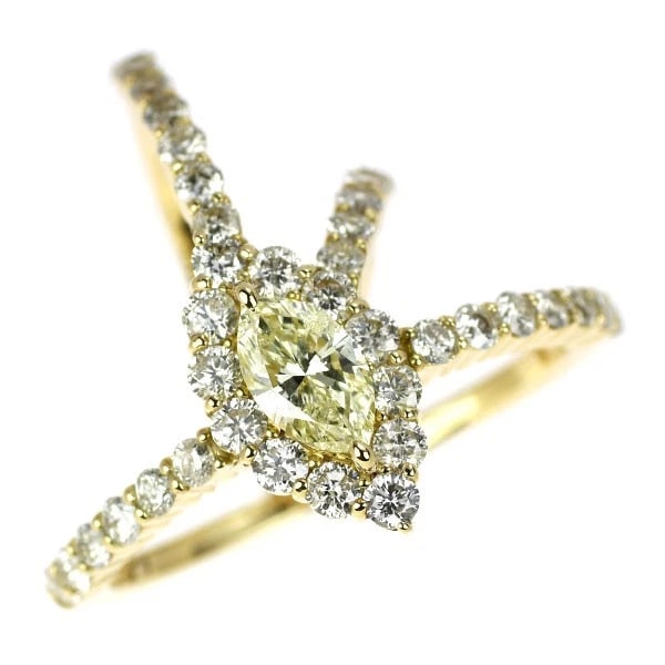 K18YG MARQUISE DIAMOND RING (1 of 3)