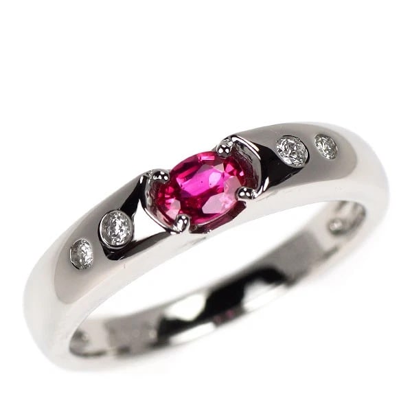 PT900 UNHEATED PIGEON BLOOD RUBY DIAMOND RING: Pt900 Unheated Pigeon Blood Ruby Diamond Ring Brand: None Type/Style: Ring Material: Pt900, Main Stone Natural/Ruby Color: None Size: 6 US Accessories: None Accessories Notice: When purchasing