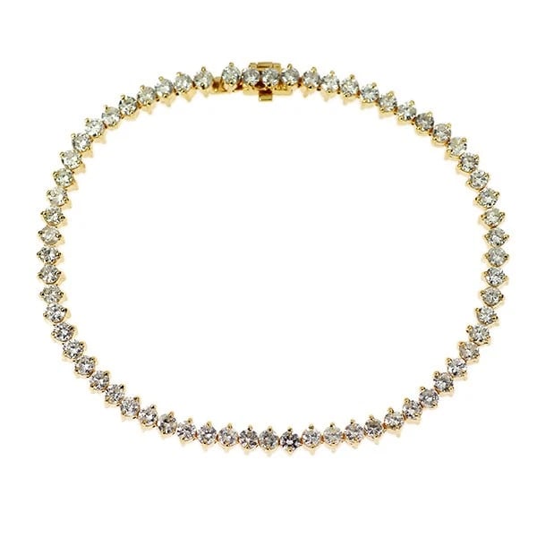 K18YG DIAMOND TENNIS BRACELET: K18YG diamond tennis bracelet Brand: None Type/Style: bracelets Material: K18YG, Main Stone Natural Color: YG Size: Necklace: Chain Length 18cm Length/Width/Diameter 3.9 Accessories: None Accessories