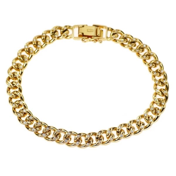K18YG DIAMOND BRACELET KIHEI: K18YG Diamond Bracelet Kihei Brand: None Type/Style: bracelets Material: K18YG, Main Stone Natural Color: YG Size: Chain Length 19cm Length/Width/Diameter 7.2 Accessories: None Accessories