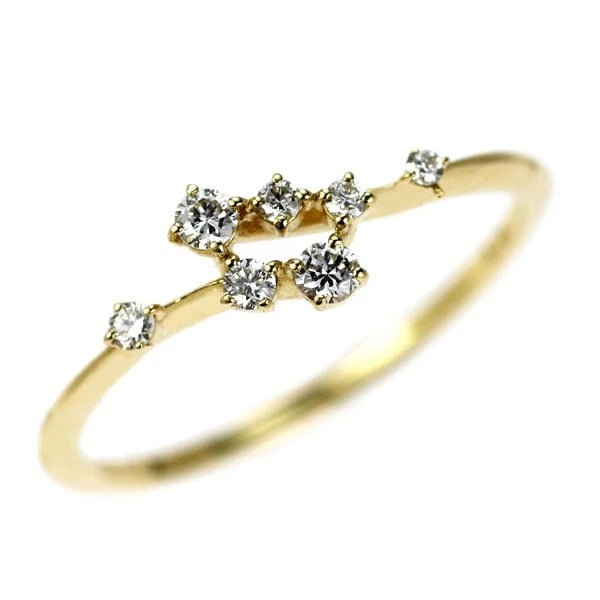 CHARMY K18YG DIAMOND RING: Charmy K18YG diamond ring Brand: None Type/Style: Ring Material: K18YG, Main Stone Natural Color: YG Size: 4.5 US Accessories: None Accessories Notice: When purchasing pre-owned goods, please refer