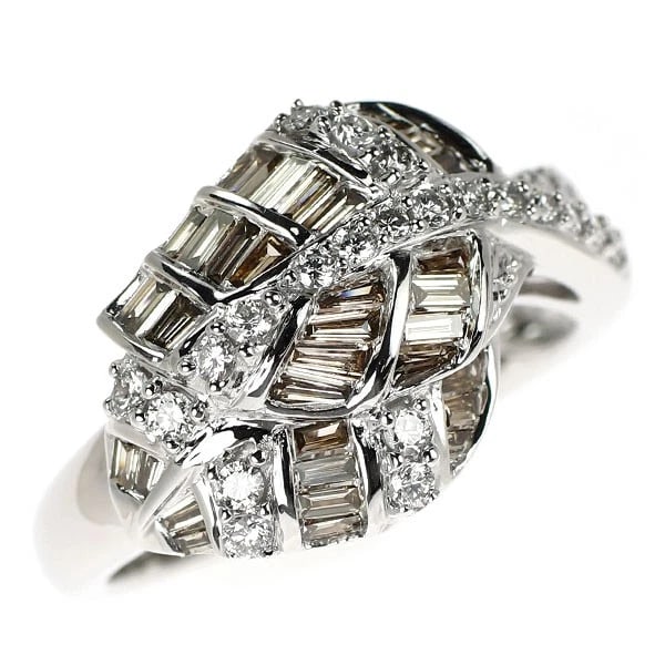 K18WG DIAMOND RING: K18WG diamond ring Brand: None Type/Style: Ring Material: K18WG, Main Stone Natural Color: WG Size: 6.25 - 6.5 US Accessories: None Accessories Notice: When purchasing pre-owned goods, please refer