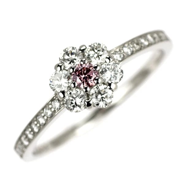 PT900 NATURAL PINK DIAMOND RING: Pt900 Natural Pink Diamond Ring Brand: None Type/Style: Ring Material: Pt900, Main Stone Natural Color: Pt Size: 6 US Accessories: None Accessories Notice: When purchasing pre-owned goods, please