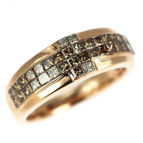 K18PG PRINCESS CUT DIAMOND RING: K18PG Princess Cut Diamond Ring Brand: None Type/Style: Ring Material: K18PG, Main Stone Princess Cut\Natural Color: PG Size: 5.5 - 5.75 US Accessories: None Accessories Notice: When purchasing