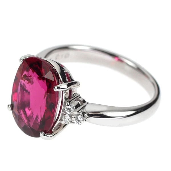PT900 RUBELLITE DIAMOND RING - 2