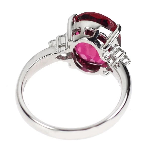PT900 RUBELLITE DIAMOND RING - 3