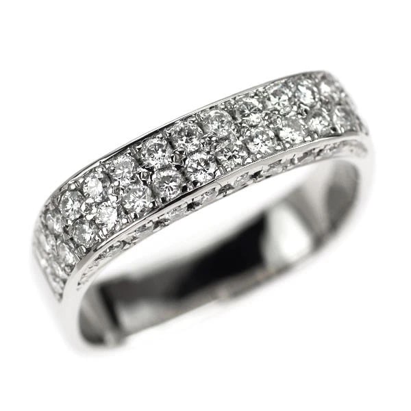 PT900 DIAMOND RING: Pt900 diamond ring Brand: None Type/Style: Ring Material: Pt900, Main Stone Natural Color: None Size: 5.5 - 5.75 US Accessories: None Accessories Notice: When purchasing pre-owned goods, please refer