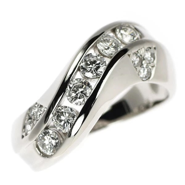 PT900 DIAMOND RING: Pt900 diamond ring Brand: None Type/Style: Ring Material: Pt900, Main Stone Natural Color: None Size: 6.75 - 7 US Accessories: None Accessories Notice: When purchasing pre-owned goods, please refer