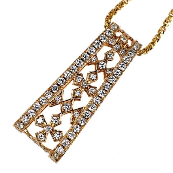 K18PG DIAMOND PENDANT NECKLACE: K18PG DIAMOND PENDANT NECKLACE Brand: None Type/Style: pendant necklace Material: K18PG, Main Stone Natural Color: PG Size: Chain Length: 50cm Accessories: None Accessories Notice: When purchasing