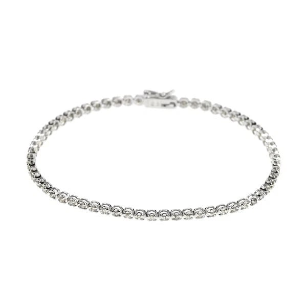 K18WG TENNIS DIAMOND BRACELETBY: K18WG TENNIS DIAMOND BRACELETBY Brand: None Type/Style: bracelets Material: K18WG, Main Stone Natural Color: WG Size: Chain Length 18.5cm Length/Width/Diameter 3.0 Accessories: None Accessories