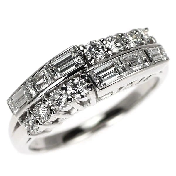 PT900 DIAMOND RING: Pt900 diamond ring Brand: None Type/Style: Ring Material: Pt900, Main Stone Natural Color: None Size: 4.75 - 5 US Accessories: None Accessories Notice: When purchasing pre-owned goods, please refer