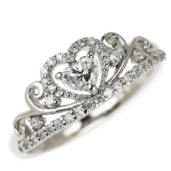PT900 HEART SHAPE DIAMOND RING: Pt900 heart shape diamond ring Brand: None Type/Style: Ring Material: Pt900, Main Stone Natural Color: None Size: 7.25 US Accessories: None Accessories Notice: When purchasing pre-owned goods, please
