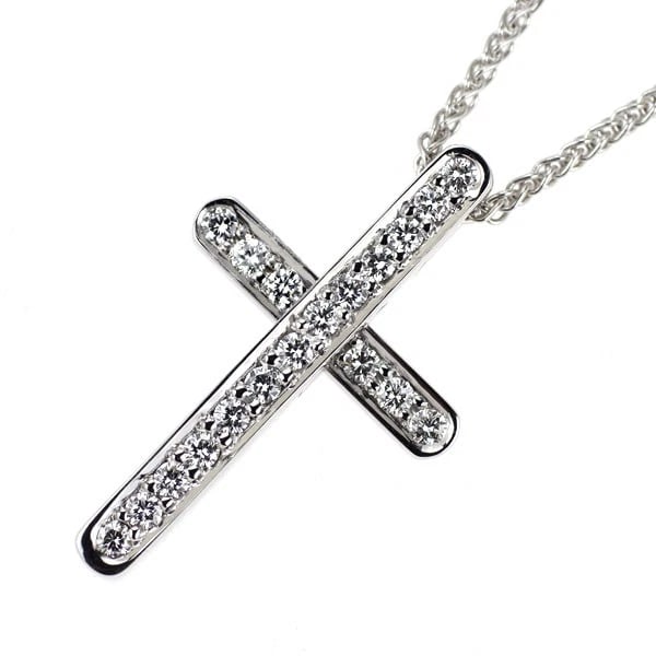 PIAGET K18WG CROSS DIAMOND PENDANT NECKLACE: Piaget K18WG cross diamond pendant necklace Brand: None Type/Style: pendant necklace Material: K18WG, Main Stone Natural Color: WG Size: Chain Length 42.5cm Accessories: None Accessories Notice: When