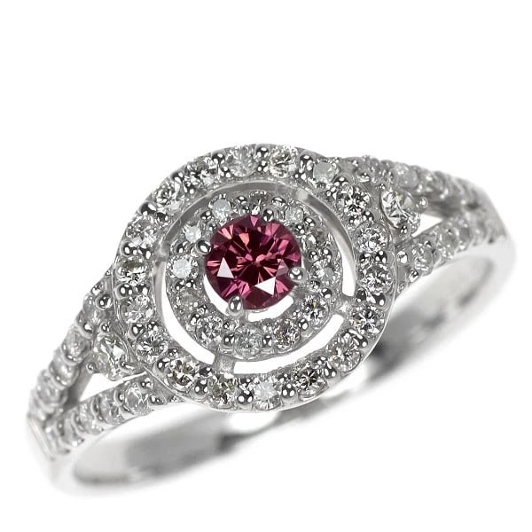 PT900 TREAT PINK DIAMOND RING: Pt900 treat pink diamond ring Brand: None Type/Style: Ring Material: Pt900, Main Stone Natural Color: None Size: 6 US Accessories: None Accessories Notice: When purchasing pre-owned goods, please