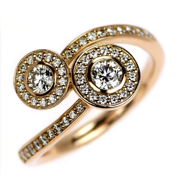 FOREVERMARK K18PG DIAMOND RING: Forevermark K18PG Diamond Ring Brand: None Type/Style: Ring Material: K18PG, Main Stone Natural Color: PG Size: 7.25 US Accessories: None Accessories Notice: When purchasing pre-owned goods, please