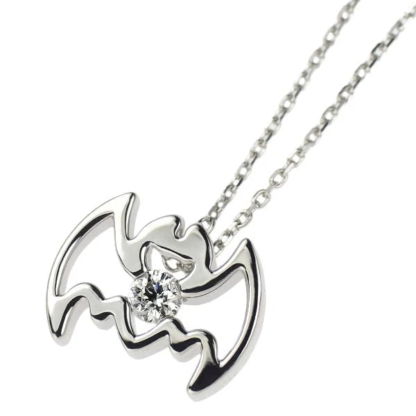 K18WG DIAMOND PENDANT NECKLACE: K18WG Diamond Pendant Necklace Brand: None Type/Style: pendant necklace Material: K18WG, Main Stone NAtural Color: WG Size: Chain Length 45cm Accessories: None Accessories Notice: When purchasing