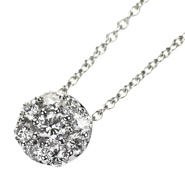 PONTE VECCHIO K18WG DIAMOND PENDANT NECKLACE: Ponte Vecchio K18WG Diamond Pendant Necklace Brand: Pontevecchio Type/Style: pendant necklace Material: K18WG, Main Stone Natural Color: WG Size: Chain Length 42cm Accessories: None Accessories