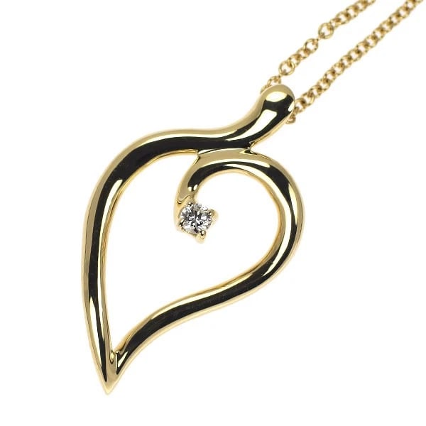 TIFFANY & CO K18YG DIAMOND PENDANT NECKLACE: Tiffany & Co K18YG diamond pendant necklace Brand: Tiffany Type/Style: pendant necklace Material: K18YG, Main Stone Natural Color: YG Size: Chain Length 41cm Accessories: None Accessories Notice: