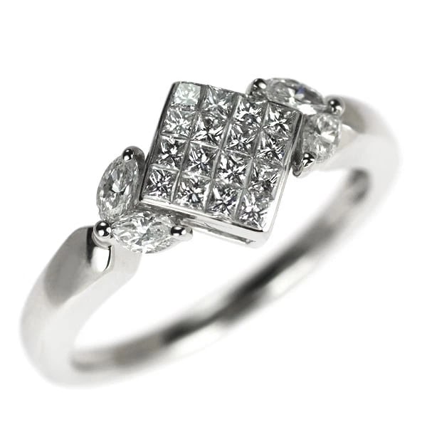 PT950 DIAMOND RING: Pt950 Diamond Ring Brand: None Type/Style: Ring Material: Pt900, Main Stone Natural Color: None Size: 6 US Accessories: None Accessories Notice: When purchasing pre-owned goods, please refer to the