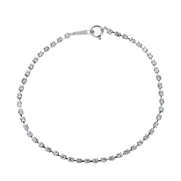 K18WG DIAMOND BRACELET: K18WG Diamond Bracelet Brand: None Type/Style: bracelets Material: K18YG, Main Stone Natural Color: YG Size: Chain Length 19cm Length/Width/Diameter 2.2 Accessories: None Accessories Notice: When