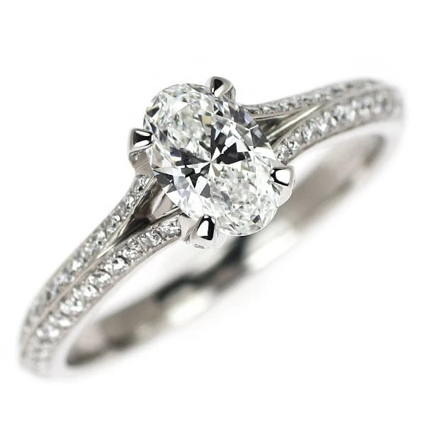 GRAFF PT950 OVAL DIAMOND RING: GRAFF Pt950 Oval Diamond Ring Brand: graphs Type/Style: Ring Material: Pt950, Main Stone Natural Color: Pt Size: 4.75 - 5 US Accessories: None Accessories Notice: When purchasing pre-owned goods,