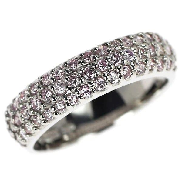 PT900 NATURAL PINK/COLORLESS DIAMOND RING: Pt900 Natural Pink/Colorless Diamond Ring Brand: None Type/Style: Ring Material: PT900, Main Stone Natural Color: Pt Size: 4.75 - 5 US Accessories: None Accessories Notice: When purchasing pre-owned