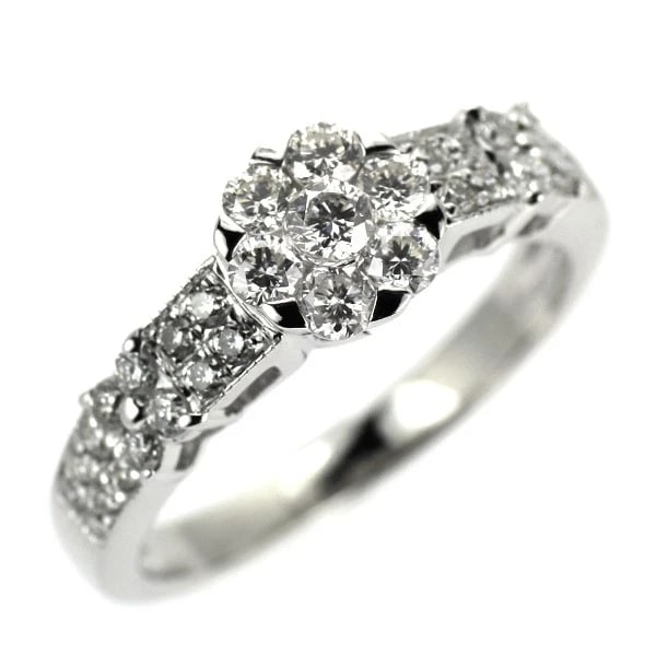 K18WG DIAMOND RING: K18WG diamond ring Brand: None Type/Style: Ring Material: K18WG, Main Stone Natural Color: WG Size: 5.5 - 5.75 US Accessories: None Accessories Notice: When purchasing pre-owned goods, please refer
