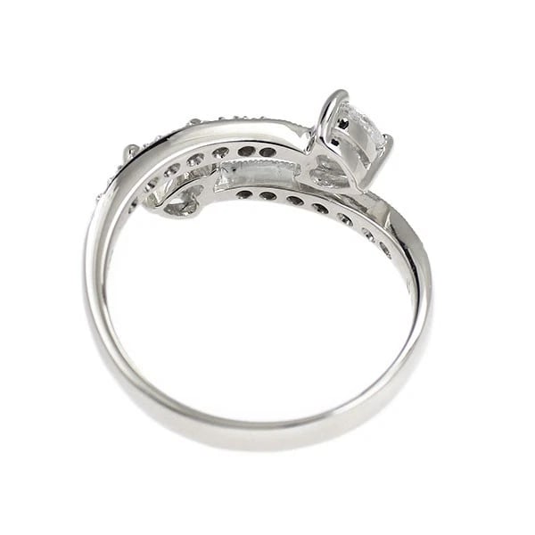 K18WG HEART SHAPE DIAMOND RING - 2