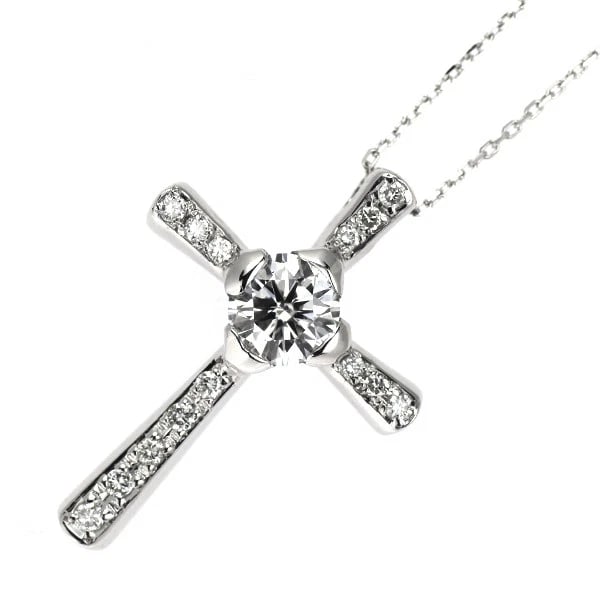 K18WG DIAMOND PENDANT NECKLACE: K18WG diamond pendant necklace Brand: None Type/Style: pendant necklace Material: K18WG, Main Stone Natural Color: WG Size: Chain Length 40cm Accessories: None Accessories Notice: When purchasing