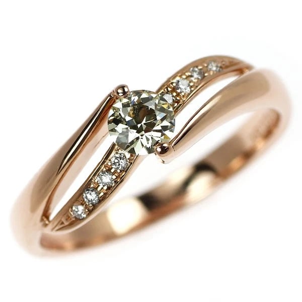 K18PG ARCA CUT DIAMOND RING: K18PG Arca Cut Diamond Ring Brand: None Type/Style: Ring Material: K18PG, Main Stone NAtural Color: PG Size: 7.5 US Accessories: None Accessories Notice: When purchasing pre-owned goods, please refer