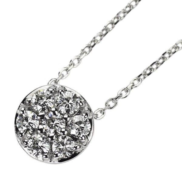OVER EXCELLENT K18WG DIAMOND PENDANT NECKLACE: Over Excellent K18WG Diamond Pendant Necklace Brand: None Type/Style: pendant necklace Material: K18WG, Main Stone Natural Color: WG Size: Chain Length 45.5cm Accessories: None Accessories Notice: