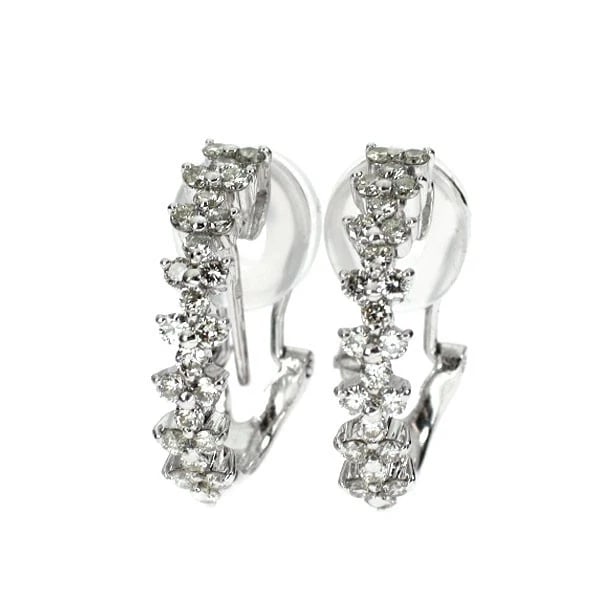 PT900/K18WG DIAMOND EARRING AND EARRING: PT900/k18wg diamond earring and earring Brand: None Type/Style: piercing Material: Pt900/K18WG, Main Stone Natural Color: None/WG Size: Length/Width/Diameter 19.3 Accessories: None Accessories