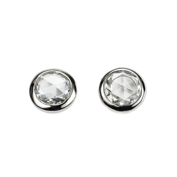 PT900 ROSE CUT DIAMOND EARRINGS: Pt900 Rose Cut Diamond Earrings Brand: None Type/Style: piercing Material: Pt900, Main Stone Natural Color: Pt Size: Length/Width/Diameter 4.6 Accessories: None Accessories Notice: When purchasing
