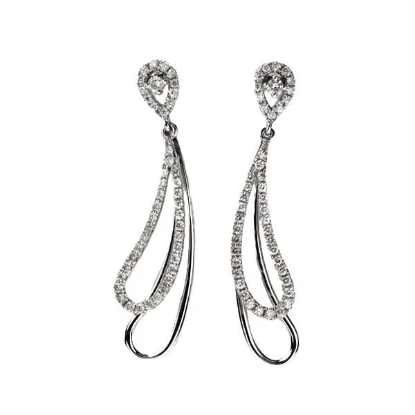 K18WG DIAMOND EARRING: K18WG diamond earring Brand: None Type/Style: piercing Material: K18WG, Main Stone Natural Color: WG Size: Length/Width/Diameter 35.3 Accessories: None Accessories Notice: When purchasing pre-owned