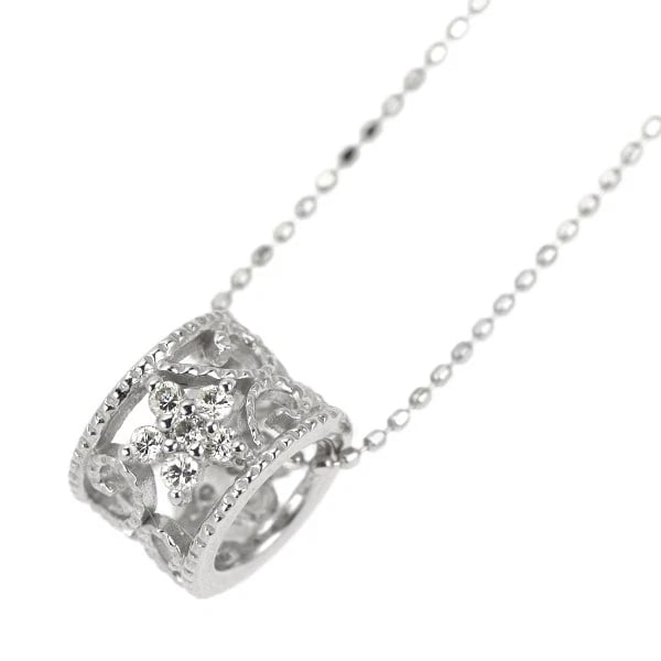 K18WG DIAMOND PENDANT NECKLACE: K18WG DIAMOND PENDANT NECKLACE Brand: None Type/Style: pendant necklace Material: K18WG, Main Stone Natural Color: WG Size: Chain Length: 40cm Accessories: None Accessories Notice: When purchasing