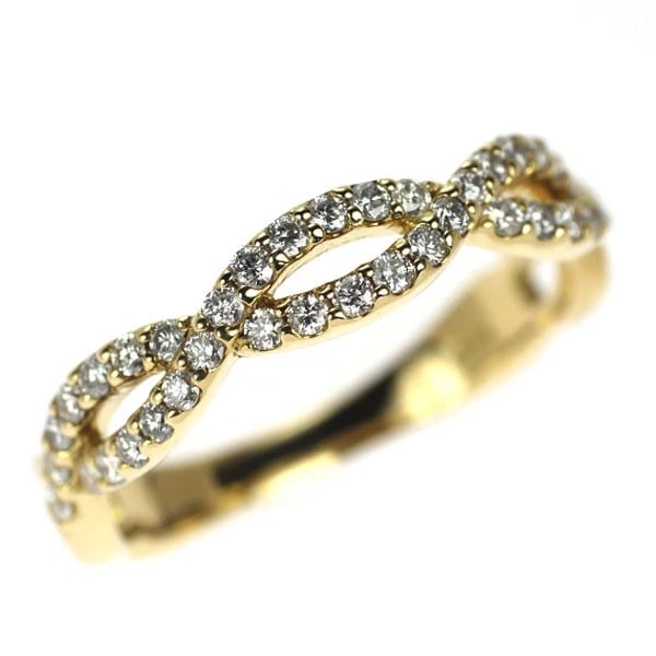 K18YG DIAMOND RING: K18YG diamond ring Brand: None Type/Style: Ring Material: K18YG, Main Stone Natural Color: YG Size: 6.25 - 6.5 US Accessories: None Accessories Notice: When purchasing pre-owned goods, please refer