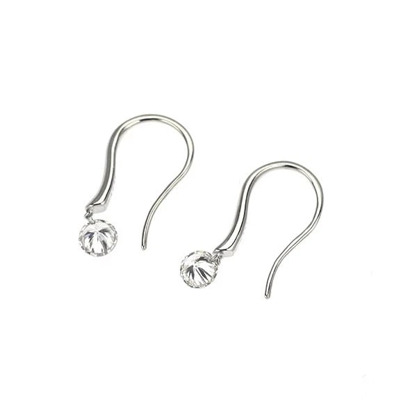 K18WG DIAMOND EARRING - 2