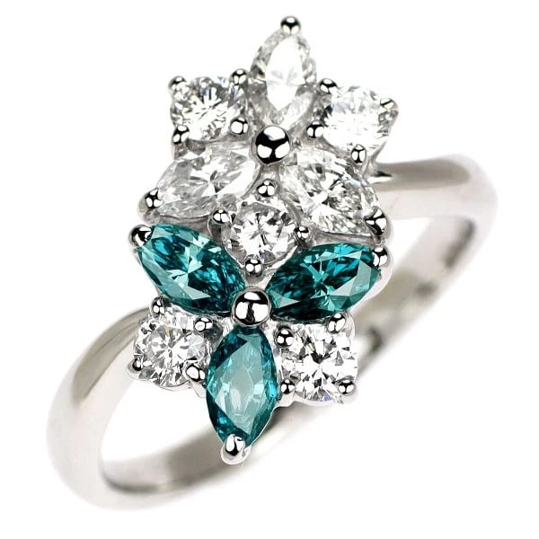 PT900 TREAT BLUE DIAMOND RING: Pt900 treat blue diamond ring Brand: None Type/Style: Ring Material: Pt900, Main Stone NAtural Color: None Size: 6 US Accessories: None Accessories Notice: When purchasing pre-owned goods, please