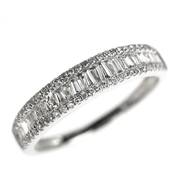 K18WG DIAMOND RING: K18WG diamond ring Brand: None Type/Style: Ring Material: K18WG, Main Stone Natural Color: WG Size: 4.75 - 5 US Accessories: None Accessories Notice: When purchasing pre-owned goods, please refer to