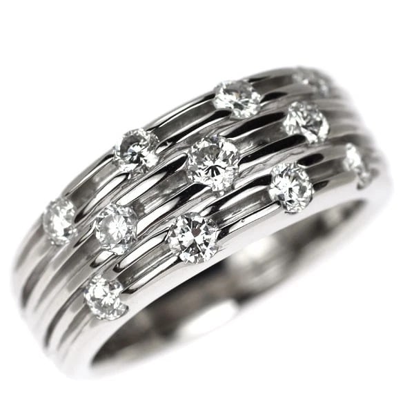 PT900 DIAMOND RING: Pt900 diamond ring Brand: None Type/Style: Ring Material: Pt900, Main Stone Natural Color: None Size: 5.5 - 5.75 US Accessories: None Accessories Notice: When purchasing pre-owned goods, please refer