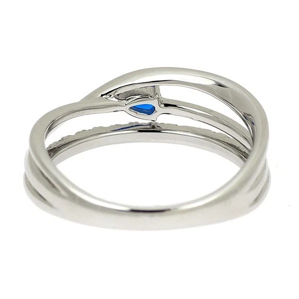 PT950 HAUYNITE DIAMOND RING - 2