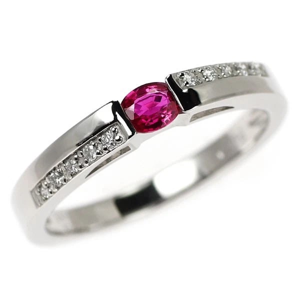 PT950 UNHEATED PIGEON BLOOD RUBY DIAMOND RING: Pt950 Unheated Pigeon Blood Ruby Diamond Ring Brand: None Type/Style: Ring Material: Pt950, Main Stone Natural Color: Pt Size: 5.25 US Accessories: None Accessories Notice: When purchasing pre-owned