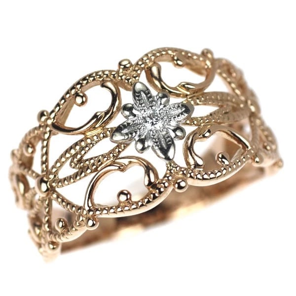 MIZUNO KAORUKO K18WG/PG DIAMOND RING T: Mizuno Kaoruko K18WG/PG Diamond Ring t Brand: None Type/Style: Ring Material: K18WG/K18PG, Main Stone Natural Color: WG/PG Size: 5.5 - 5.75 US Accessories: None Accessories Notice: When pu