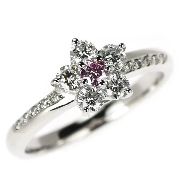 PT900 NATURAL PINK DIAMOND RING: Pt900 Natural Pink Diamond Ring Brand: None Type/Style: Ring Material: Pt900, Main Stone Natural Color: None Size: 6.25 - 6.5 US Accessories: None Accessories Notice: When purchasing pre-owned goods,
